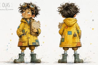 illustrate childrens picture book pages and storybook art