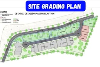 design site grading plan, erosion control, site plan and utility plan
