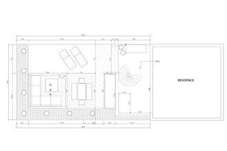 do landscape autocad drawing for residence, hardscape and softscape plan design