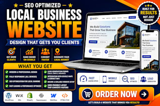 design SEO optimized local business website for small business and services