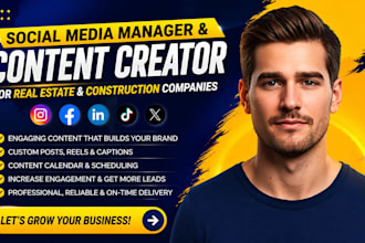 do real estate content creator and construction company as social media manager