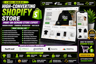build shopify dropshipping store via fourthwall eprolo gooten kakaclo printful