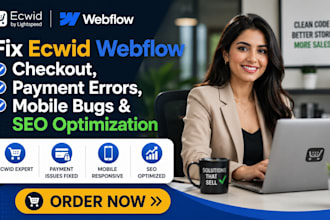 fix ecwid webflow checkout payment errors mobile bugs SEO optimization