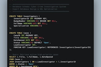 design complex database er diagrams and write advanced sql queries