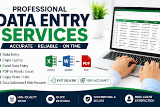 do accurate data entry, copy typing, and excel work