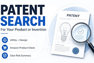do a professional patent search for your product or invention