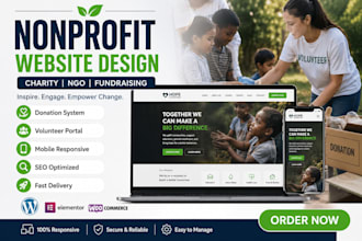 non profit website charity website ngo website fundraising website on wordpress