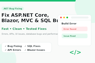 fix bugs in asp net core blazor mvc and sql server apps