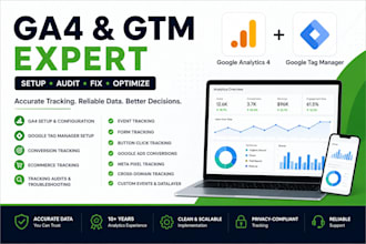 setup, fix and audit ga4 and google tag manager