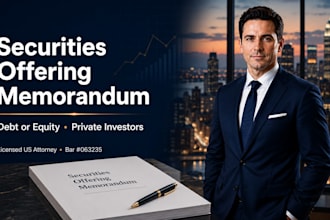 draft a corporate securities offering memorandum for private investors attorney
