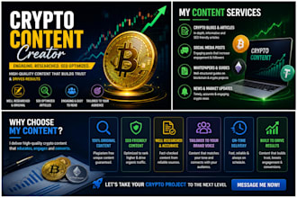 create engaging crypto, bitcoin and finance content