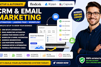 setup flodesk kizen capsule CRM email marketing automation landing page workflow