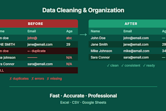 clean, sort, and organize your data efficiently