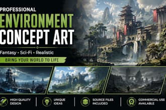 create professional environment concept art for games and films