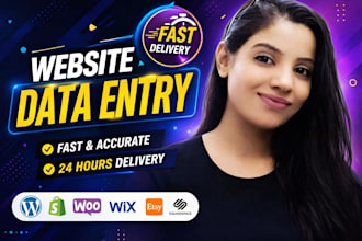 do website data entry, excel copy paste and product listing work