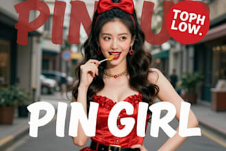 draw a pin up girl and pin up girl