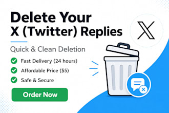 delete all your personal replie in x