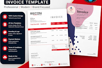 design custom xero invoice template branding design xero bookkeeping
