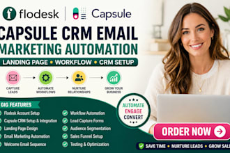 setup flodesk capsule CRM email marketing automation landing page workflow
