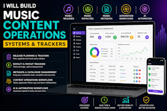 build music content operations systems and trackers