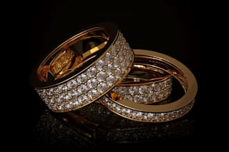 professionally create a 3d jewelry model of rings, earrings, or necklaces