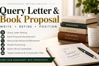 development of a professional query letter and full author book proposal