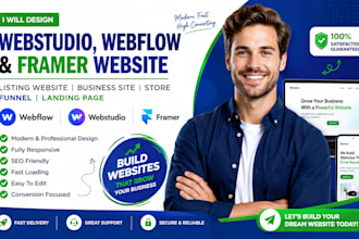 do professional webstudio webflow framer website design services