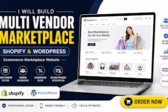 build shopify wordpress multi vendor ecommerce marketplace website