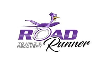 design high quality fun road runner logo