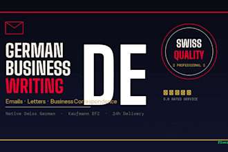 write professional german business emails and letters