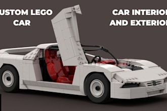 do 3d lego car design lego technic car custom vehicle moc with PDF manual