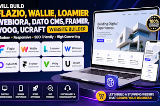 build flazio wallie loamier webiora datocms framer voog ucraft website builder
