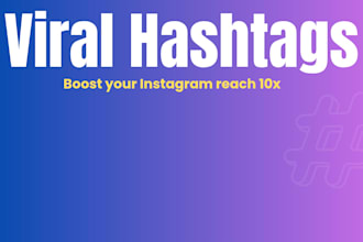 research 30 viral instagram hashtags for your niche