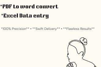 do copy typing and PDF to word conversion and data entry