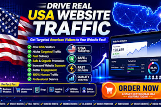 organic USA,UK website traffic to increase sales, etsy amazon on shopify