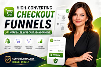setup checkout champ funnelish shopify checkout page