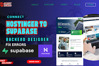 redesign, and customize your hostinger  horizon website with supabase backend