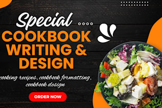 write, design recipes for cookbook recipe book editing formatting