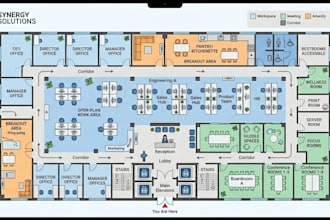 design professional business map, office maps and mall directory maps