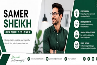design a professional linkedin banner for your profile