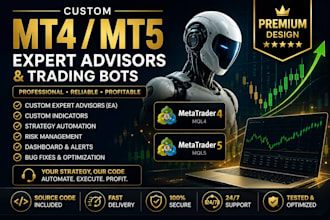 develop custom mql4 mql5 indicators and expert advisors