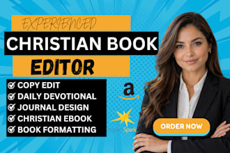 line copy edit christian book spiritual novel format self help journal memoir