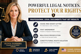 draft a powerful cease and desist letter for defamation libel or slander