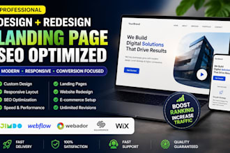 design jimdo webflow webador squarespace wix landing page website redesign SEO