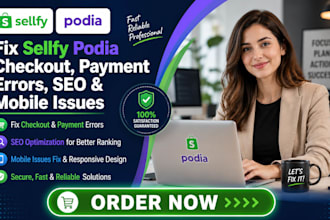 fix sellfy  podia checkout payment errors SEO optimization mobile issues fix