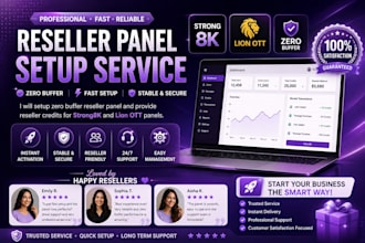setup zero buffer reseller panel, reseller credits strong8k, lion ott panel