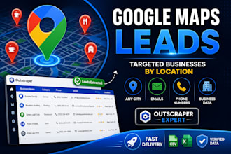 scrape google maps lead generation and specific locations using outscraper