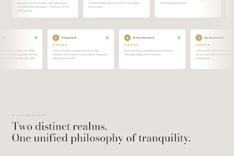 develop luxury editorial spa website