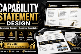 design a professional capability statement for government contracts