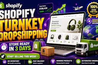 create a turnkey shopify dropshipping business for the US